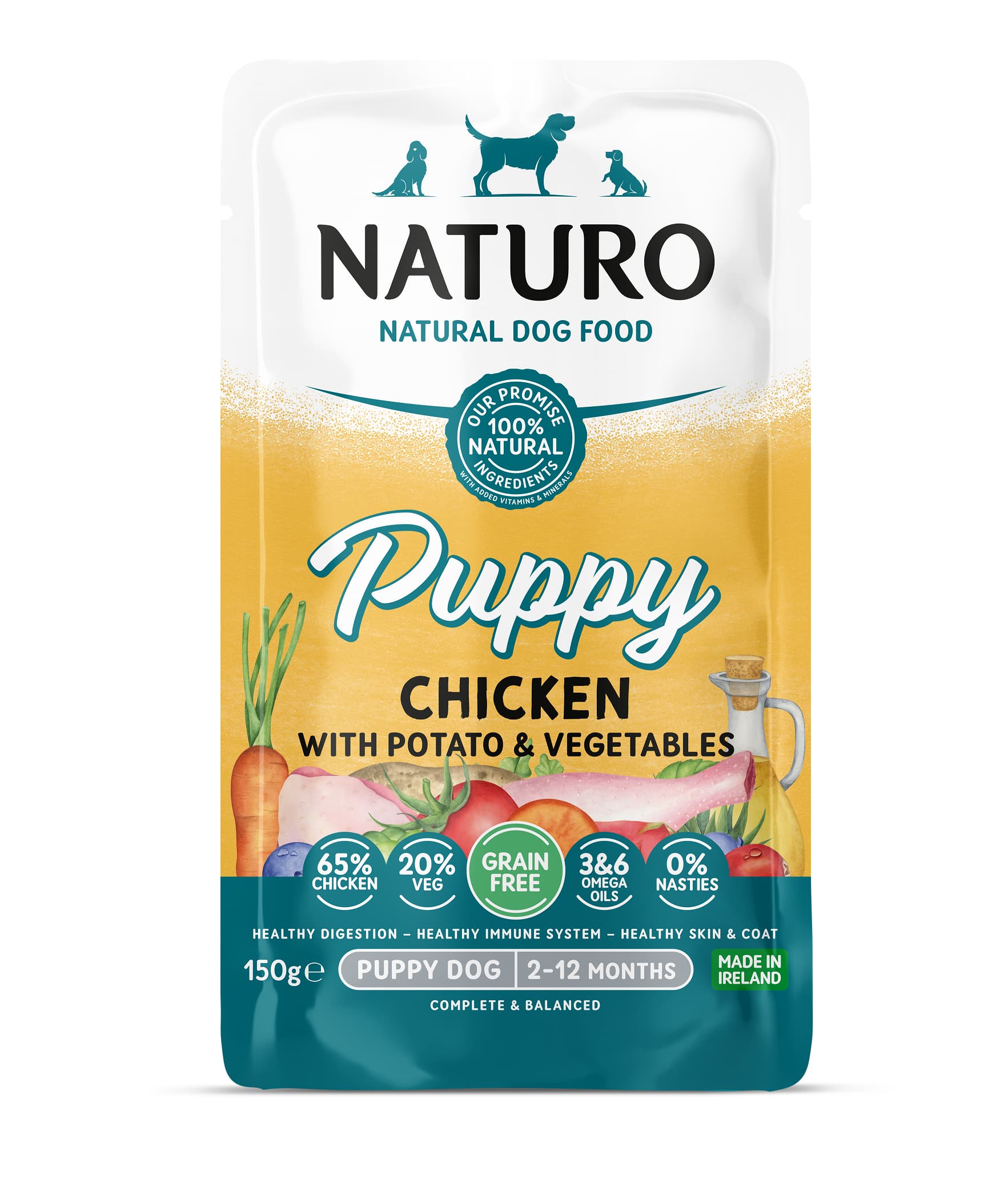 Naturo Mini vreć. 150g Grain Free Puppy pile 1/8